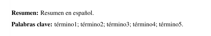 Exemplo visual de resumen em espanhol